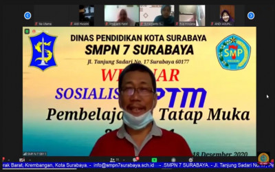 Live streaming Sosialisasi dan Informasi terkait Pembelajaran Tatap Muka (PTM) SMP Negeri 7 Surabaya Kelas 7